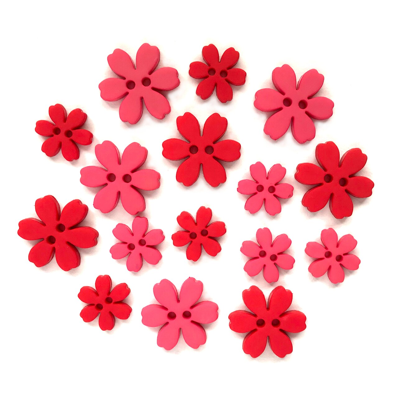 Buttons Galore and More Flower Shaped Novelty Buttons for Sewing & Craft - 48 Buttons